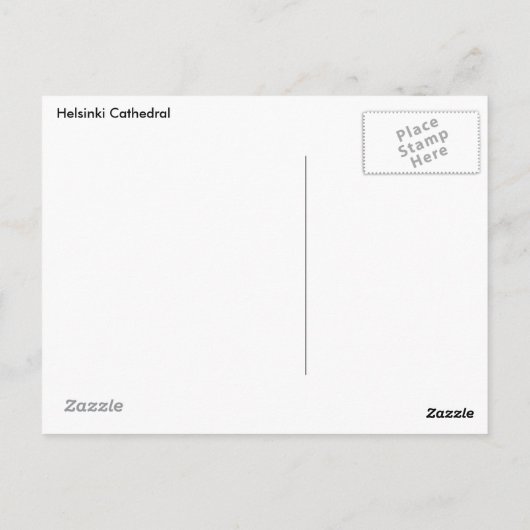 Helsinki Cathedral Briefkaart (Achterkant)