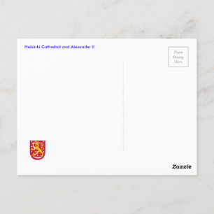 Helsinki Cathedral en Alexander II Briefkaart