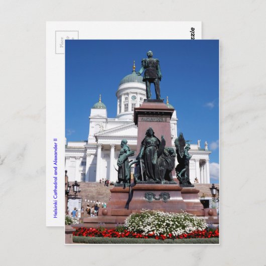 Helsinki Cathedral en Alexander II Briefkaart (Voorkant / Achterkant)