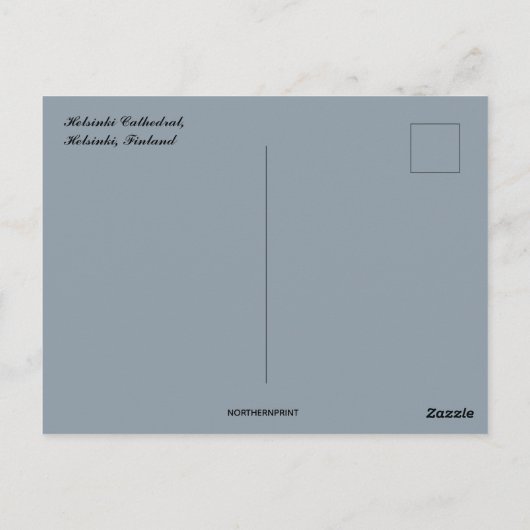 Helsinki Cathedral Helsinki Finland Briefkaart (Achterkant)