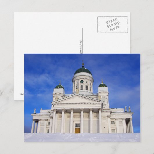 Helsinki Cathedral Tuomiokirkko in het Briefkaart (Voorkant / Achterkant)