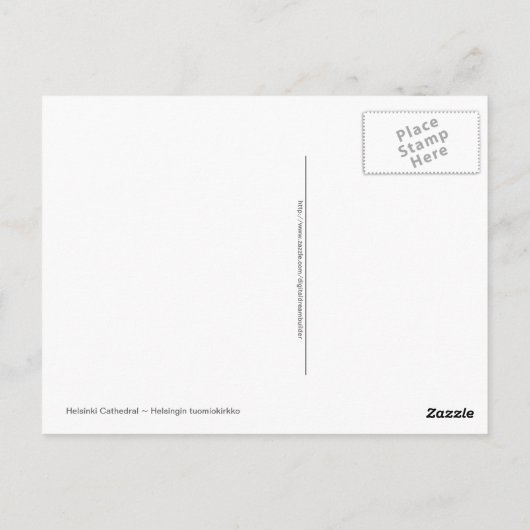 Helsinki Cathedral Tuomiokirkko in het Briefkaart (Achterkant)
