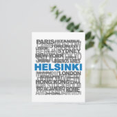 HELSINKI en andere steden briefkaart (Staand voorkant)