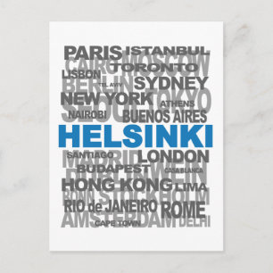 HELSINKI en andere steden briefkaart