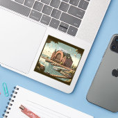 Helsinki Finland 3 inch Vinyl Sticker (Laptop met iPhone)
