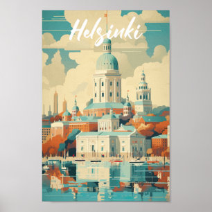 Helsinki Finland Beroemde Reisplaats Poster