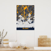 Helsinki - Finland Bluefresh City Map Poster (Keuken)
