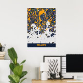 Helsinki - Finland Bluefresh City Map Poster (Thuiskantoor)
