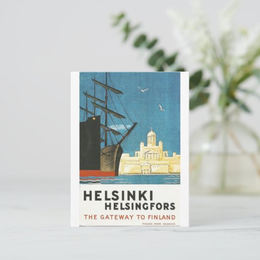 Helsinki, Finland briefkaart van het klassieke rei (Staand voorkant)