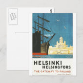 Helsinki, Finland briefkaart van het klassieke rei (Voorkant / Achterkant)