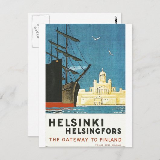 Helsinki, Finland briefkaart van het klassieke rei (Voorkant / Achterkant)