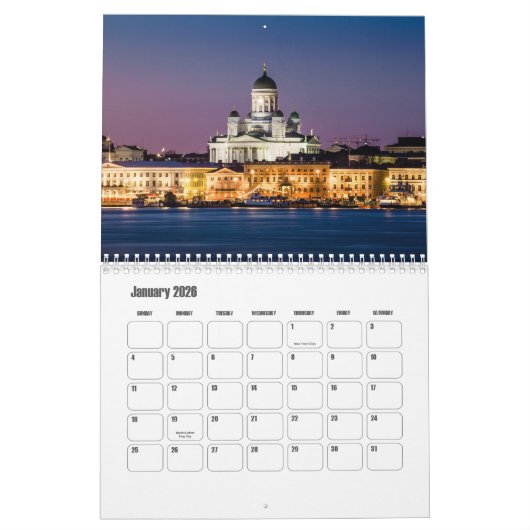 Helsinki-Finland Calendar Kalender (Jan 2026)