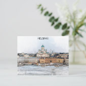 Helsinki Finland City Panorama Uitzicht Briefkaart (Staand voorkant)