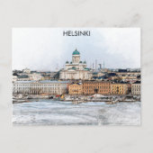 Helsinki Finland City Panorama Uitzicht Briefkaart (Voorkant)