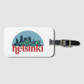 Helsinki Finland City Skyline  Cityscape Bagagelabel (Voorkant (horizontaal))