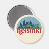 Helsinki Finland City Skyline  Cityscape Magneet (Voorkant / Achterkant)