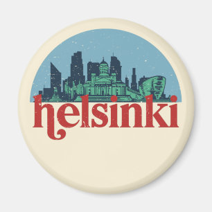 Helsinki Finland City Skyline  Cityscape Magneet