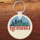 Helsinki Finland City Skyline  Cityscape Sleutelhanger (Voorkant)