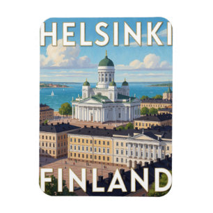 Helsinki Finland Kathedraal Baltische Reis Scene Magneet