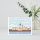 Helsinki Finland Kathedraal Pastelreizen Briefkaart (Staand voorkant)
