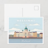 Helsinki Finland Kathedraal Pastelreizen Briefkaart (Voorkant / Achterkant)