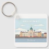 Helsinki Finland Kathedraal Pastelreizen Sleutelhanger (Voorkant)