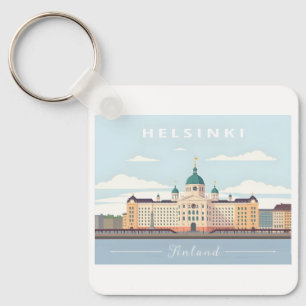 Helsinki Finland Kathedraal Pastelreizen Sleutelhanger