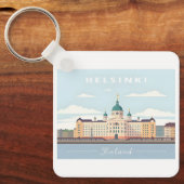 Helsinki Finland Kathedraal Pastelreizen Sleutelhanger (Voorkant)