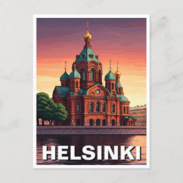 Helsinki Finland Kathedraal van Uspenski Briefkaart