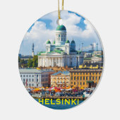 Helsinki Finland kerstversiering Keramisch Ornament (Links)