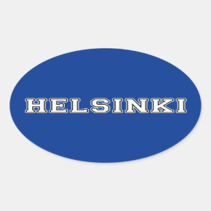 Helsinki Finland Ovale Sticker