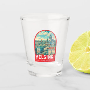 Helsinki Finland Reis Kunst Embleem Shot Glas