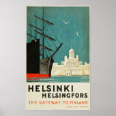 Helsinki, Finland Reisposter Gateway to Finland Poster (Voorkant)