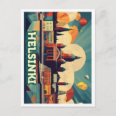 Helsinki Finland Reizen artistiek kleurrijk Briefkaart (Voorkant)
