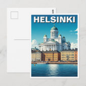 Helsinki Finland Reizen Briefkaart (Voorkant / Achterkant)