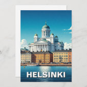 Helsinki Finland Reizen Feestdagenkaart (Voorkant / Achterkant)