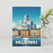 Helsinki Finland Reizen Feestdagenkaart (Staand voorkant)