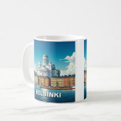 Helsinki Finland Reizen Koffiemok (Voorkant links)