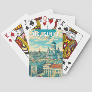 Helsinki Finland Reizen Kunst Vintage Pokerkaarten