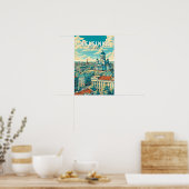 Helsinki Finland Reizen Kunst Vintage Poster (Keuken)