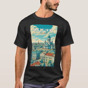 Helsinki Finland Reizen Kunst Vintage T-shirt
