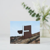 Helsinki, Finland, Rock Church Cross Briefkaart (Staand voorkant)