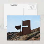 Helsinki, Finland, Rock Church Cross Briefkaart (Voorkant / Achterkant)