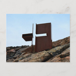 Helsinki, Finland, Rock Church Cross Briefkaart