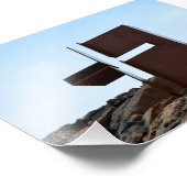 Helsinki, Finland, Rock Church Cross Foto Afdruk (Hoek)