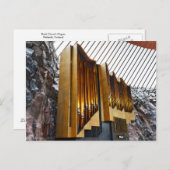 Helsinki, Finland, Rock Church Organ Briefkaart (Voorkant / Achterkant)