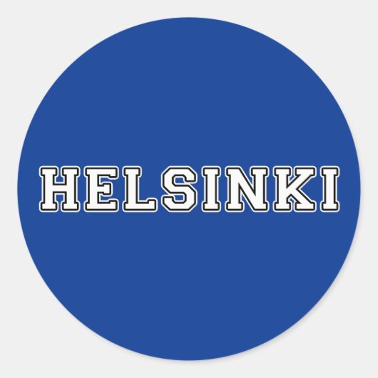 Helsinki Finland Ronde Sticker (Voorkant)