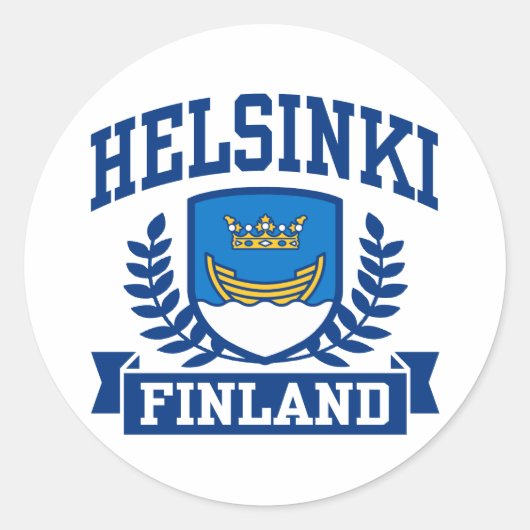 Helsinki Finland Ronde Sticker (Voorkant)