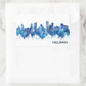 Helsinki Finland Skyline Blue Rechthoekige Sticker (Tas)