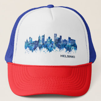 Helsinki Finland Skyline Blue Trucker Pet